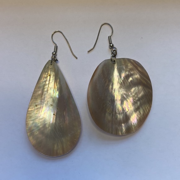 Abalone shell earrings - Picture 4 of 5